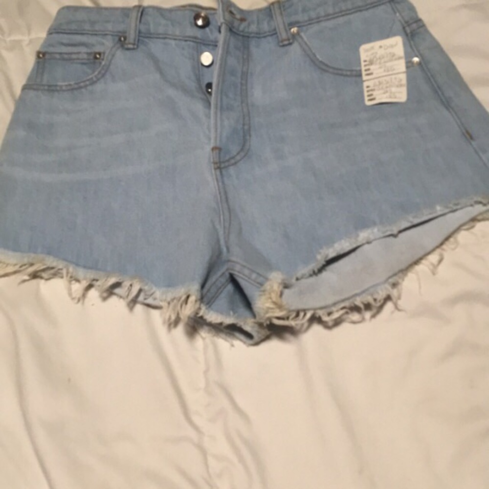 Derek Lam high waisted jean shorts